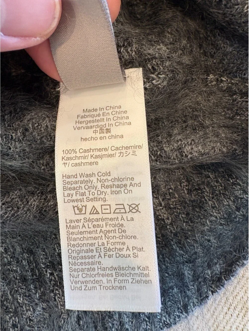 J.Crew Brushed Cashmere Marled Sweater Charcoal Grey NWT M